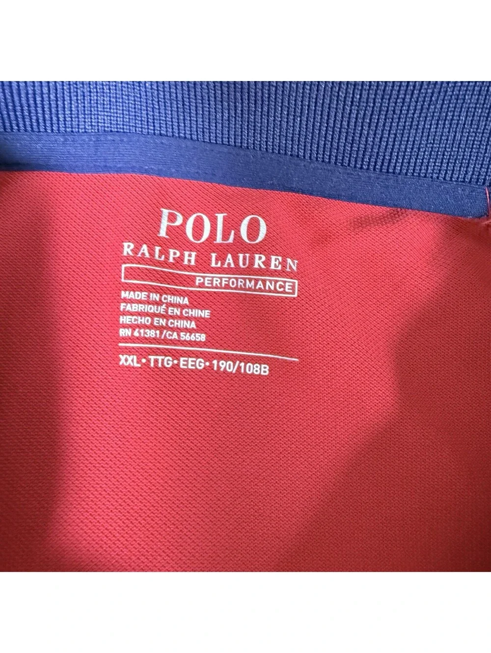 POLO RALPH LAUREN NAUTICAL FLAG CLASSIC FIT STRETCH MESH COLORBLOCKED Sz XXL‎